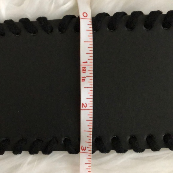 NWT INC Black Whipstitched Belt - Picture 4 of 5